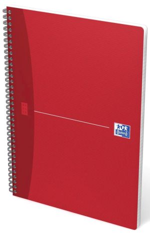 Oxford Office Essentials cahier &agrave; reliure spirale, 100 pages, ft A4, quadrill&eacute; 5 mm, couleurs assorties