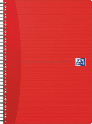 Oxford Office Essentials cahier &agrave; reliure spirale, 180 pages, ft A4, quadrill&eacute; 5 mm, couleurs assorties