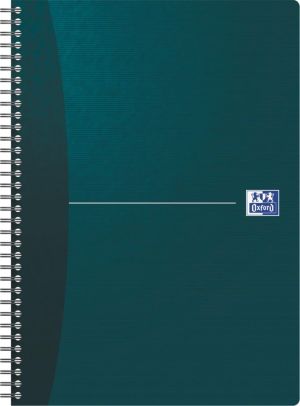 Oxford Office Essentials cahier &agrave; reliure spirale, 180 pages, ft A4, quadrill&eacute; 5 mm, couleurs assorties
