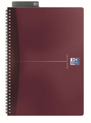 Oxford Office Essentials cahier &agrave; reliure spirale, 180 pages, ft A4, lign&eacute;, couleurs assorties