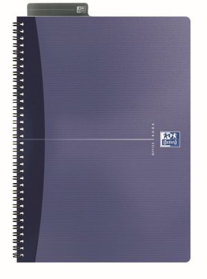 Oxford Office Essentials cahier &agrave; reliure spirale, 180 pages, ft A4, lign&eacute;, couleurs assorties