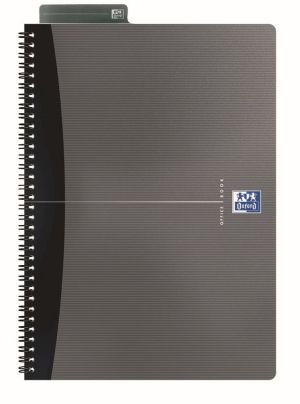 Oxford Office Essentials cahier &agrave; reliure spirale, 180 pages, ft A4, lign&eacute;, couleurs assorties