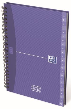 Oxford Office Essentials addressbook, 144 pages, ft A5, couleurs assorties