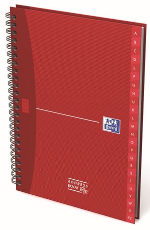 Oxford Office Essentials addressbook, 144 pages, ft A5, couleurs assorties