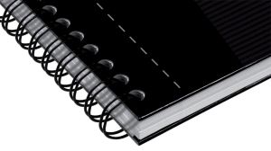 Oxford Office Essentials cahier &agrave; reliure spirale, 180 pages, ft A4, quadrill&eacute; 5 mm, noir