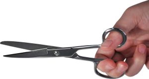 Desq schaar 18 cm, verchroomd, asymmetrische ogen