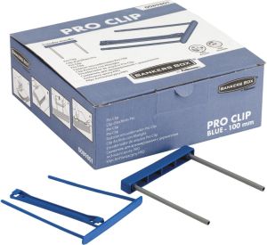 Bankers Box Pro Clip, blauw, doos van 50 stuks