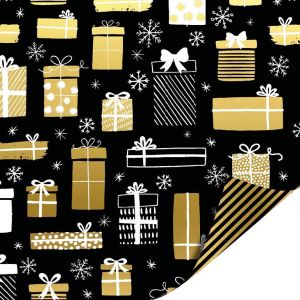 KP geschenkpapier Black & Gold, 70 cm x 2 m, geassorteerde kleuren