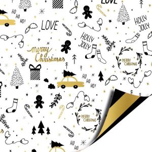 KP geschenkpapier Black & Gold, 70 cm x 2 m, geassorteerde kleuren