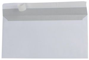 Gallery enveloppen ft 110 x 220 mm, venster links, stripsluiting, doos van 500 stuks