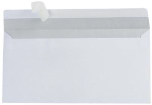 Gallery enveloppen ft 110 x 220 mm, venster rechts, stripsluiting, doos van 500 stuks