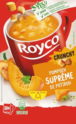 Royco Minute Soup pompoensupr&ecirc;me met croutons, pak van 20 zakjes