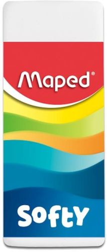 Maped gum Softy, medium, wit, blister van 2 stuks