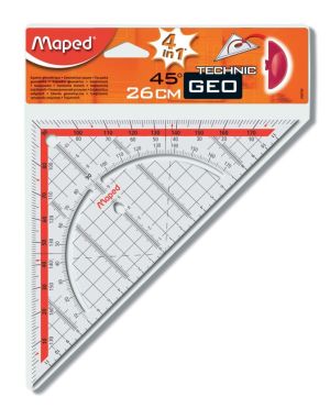 Maped geodriehoek Technic, ft 26 cm, met handvat