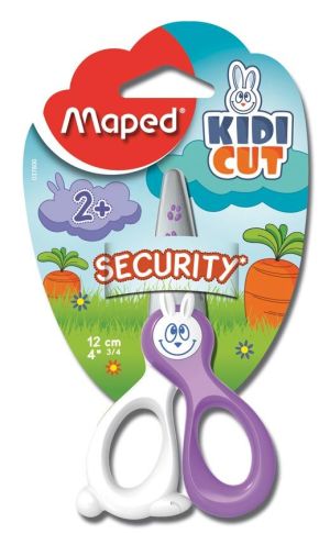 Maped kinderschaar Kidicut, ft 12 cm, RVS, geassorteerde kleuren, blister van 1 stuk