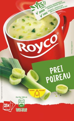 Royco Minute Soup classic prei, pak van 25 zakjes