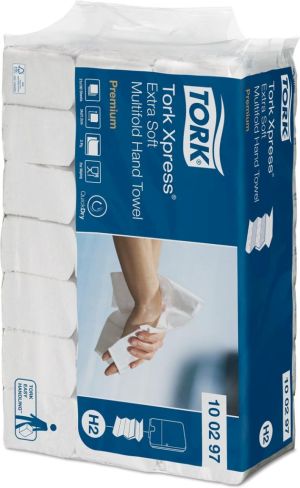 Tork Premium Xpress&reg; extra zachte handdoek XL, multifold, 2-laags, systeem H2, wit
