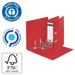 Leitz Recycle 180&deg; ordner, rug van 8 cm, rood