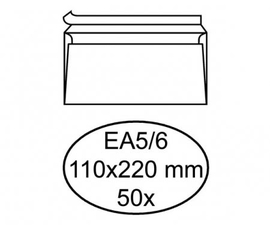 SOHO enveloppen, 110 x 220 mm (DL), stripsluiting, pak van 50 stuks