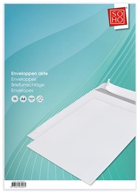 SOHO enveloppen, 229 x 324 mm (C4), stipsluiting, pak van 10 stuks