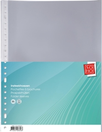 SOHO geperforeerde showtas, A4, 50 micron, gekorreld, pak van 25 stuks