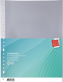 SOHO geperforeerde showtas, A4, 50 micron, gekorreld, pak van 100 stuks