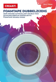 Creakit foamtape, dubbelzijdig, 19 mm x 2 m
