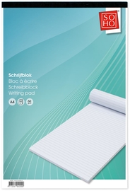 SOHO bloc-notes, A4, bloc de 100 feuilles, lign&eacute;