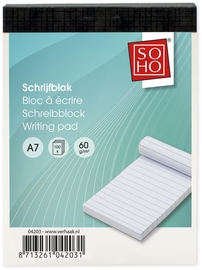 SOHO notitieblokje, A7, 100 vel, gelijnd