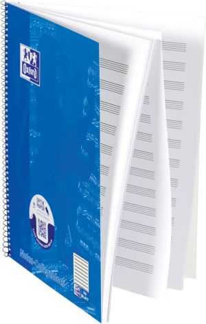 Oxford muziek collegeblok ft A4, 100 bladzijden