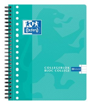Oxford School bloc coll&egrave;ge, ft A5+, 160 pages, 17 trous, marge, lign&eacute;, assorti