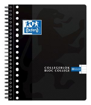 Oxford School bloc coll&egrave;ge, ft A5+, 160 pages, 17 trous, marge, lign&eacute;, assorti