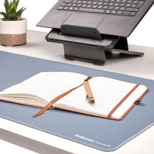 Fellowes Breyta bureauonderlegger en muismat, ft 80 x 40 cm, marine