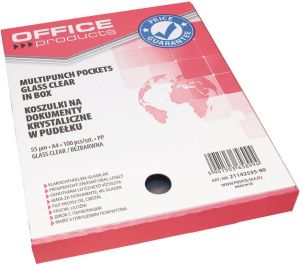 OFFICE products geperforeerde showtas, A4, 55 micron, glashelder, doos van 100 stuks