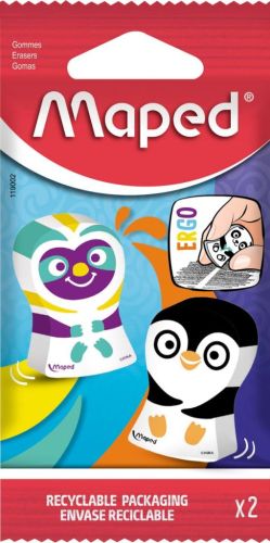Maped gum Ergo Fun, blister met 2 stuks