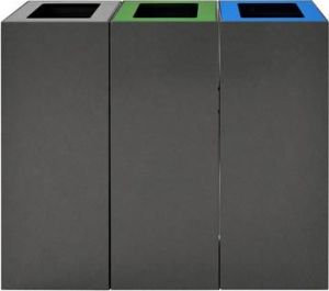 V-Part modulaire afvalbak 60 l, grijs