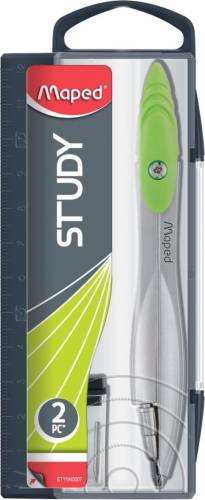 Maped passer Study,  2delige passerdoos met  1 passer Study en 1 kokertje potloodstiften