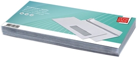 SOHO enveloppen, 110 x 220 mm (DL), stripsluiting, venster rechts, pak van 25 stuks