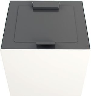 V-Part top met klep voor modulaire afvalbak 85 l en 90 l, donkergrijs
