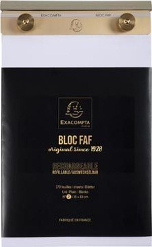 Exacompta bloc de notes FAF N&deg;2, uni, ft 16 x 10 cm