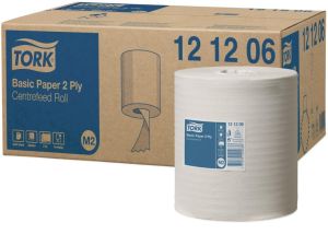 Tork papier de nettoyage Centerfeed, 2 plis, syst&egrave;me M2, paquet de 6 rouleaux