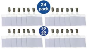 Europel badge met strip + clip, ft 90 x 60 mm