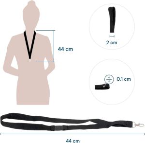 Europel badgekoord, zwart