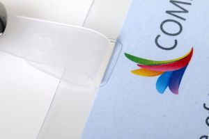 Europel badgehouder met strip en clip, ft 90 x 60 mm, gesloten