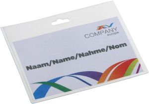 Europel badgehouder, ft 90 x 60 mm, gesloten