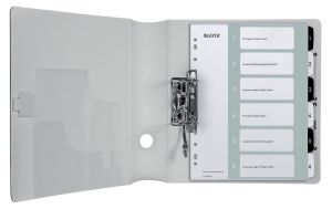 Leitz WOW printbare index, 6 tabs, zwart-wit