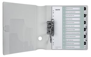 Leitz WOW printbare index, 12 tabs, zwart-wit