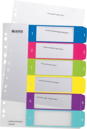 Leitz WOW printbare index, 6 tabs
