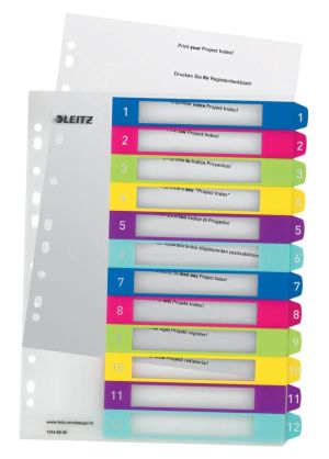 Leitz WOW printbare index, 12 tabs