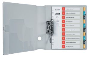 Leitz Cosy tabbladen, ft A4, 11-gaatsperforatie, PP, geassorteerde kleuren, set 1-10